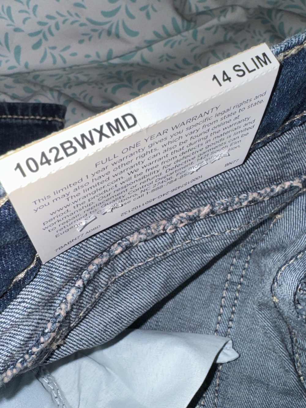 NWT Wrangler 20X Boys No. 42 Vintage Boot Jeans Size 14 Slim adjustable fit - Picture 7 of 8